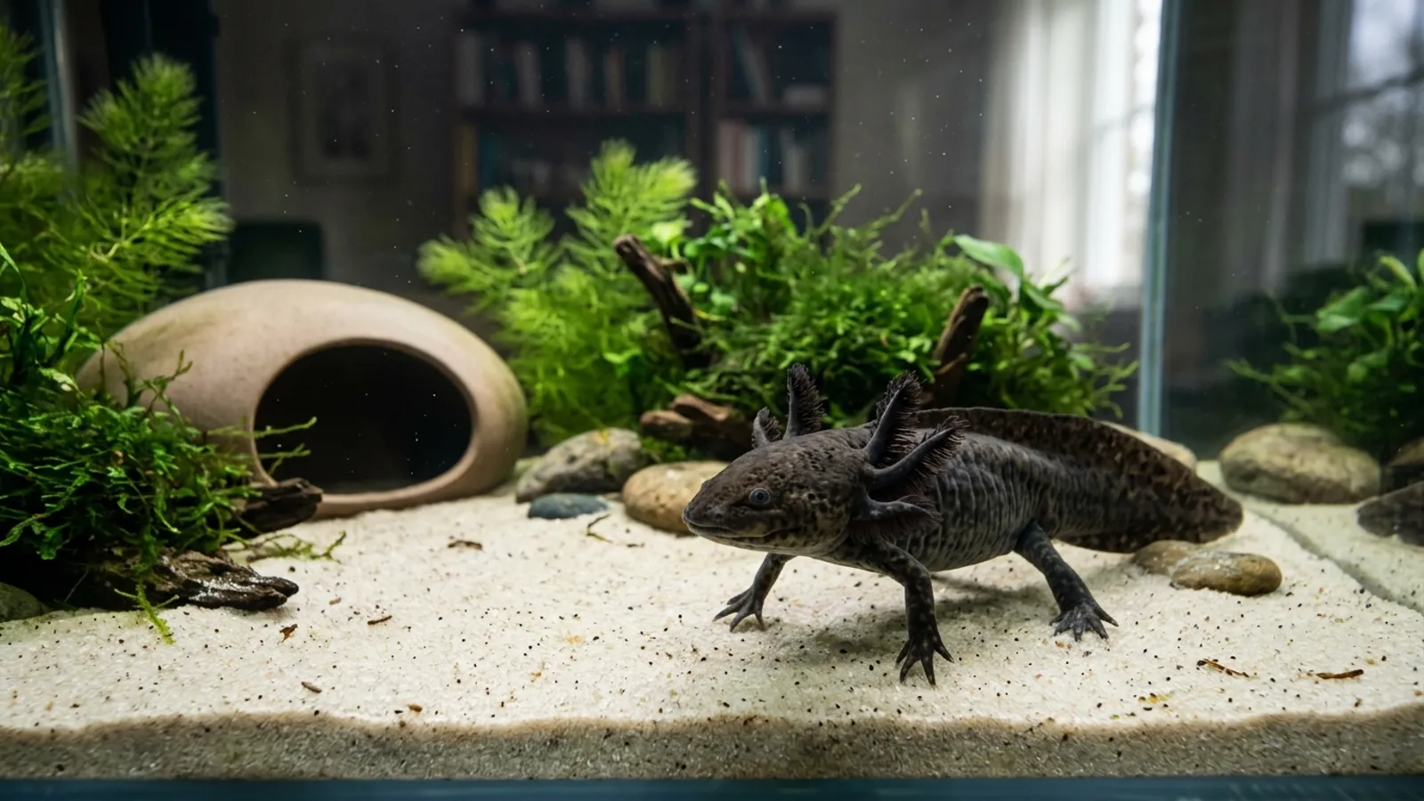 Axolotl-Aquarium: Größe, Einrichtung & passende Sets