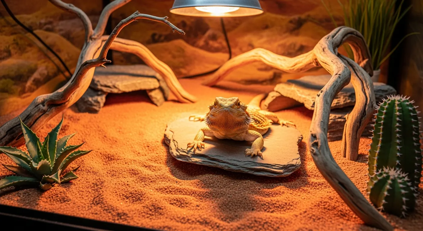 Bartagame Terrarium: Einrichtung, Maße und das perfekte Wüstensetup