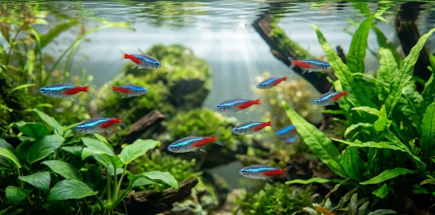 Neonsalmler (Paracheirodon innesi) — Foto