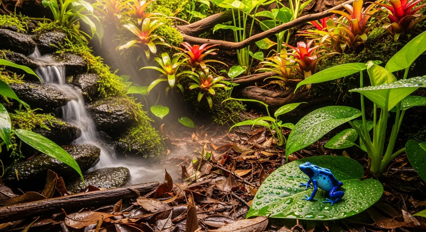 Regenwaldterrarium: Tropisches Biotop mit lebenden Pflanzen einrichten
